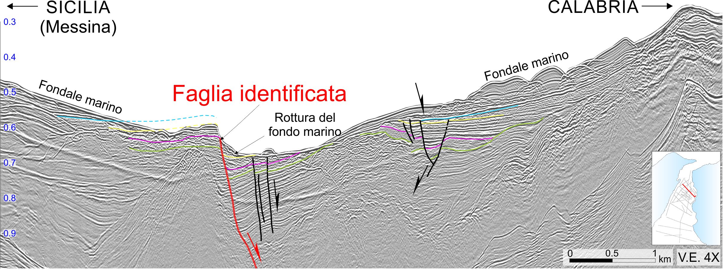 Scoperta nei fondali marini dello Stretto di Messina la faglia che provocò il terremoto del 1908